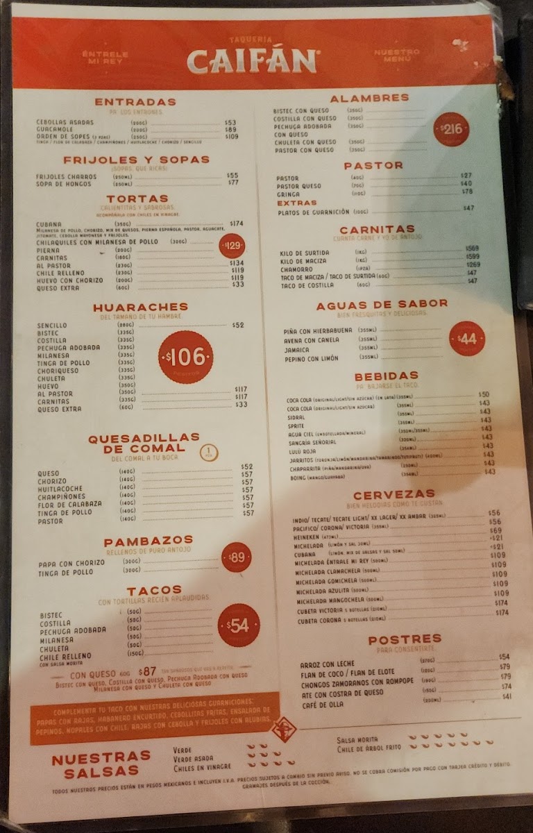 Taqueria el Caifan Menu - Image 4